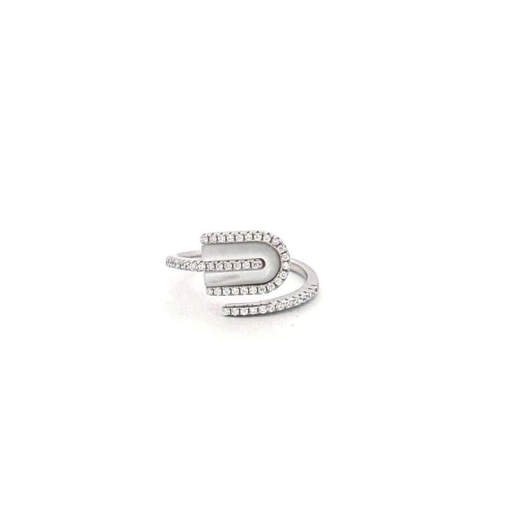 U-Link Silver Open Ring & Cuff Set