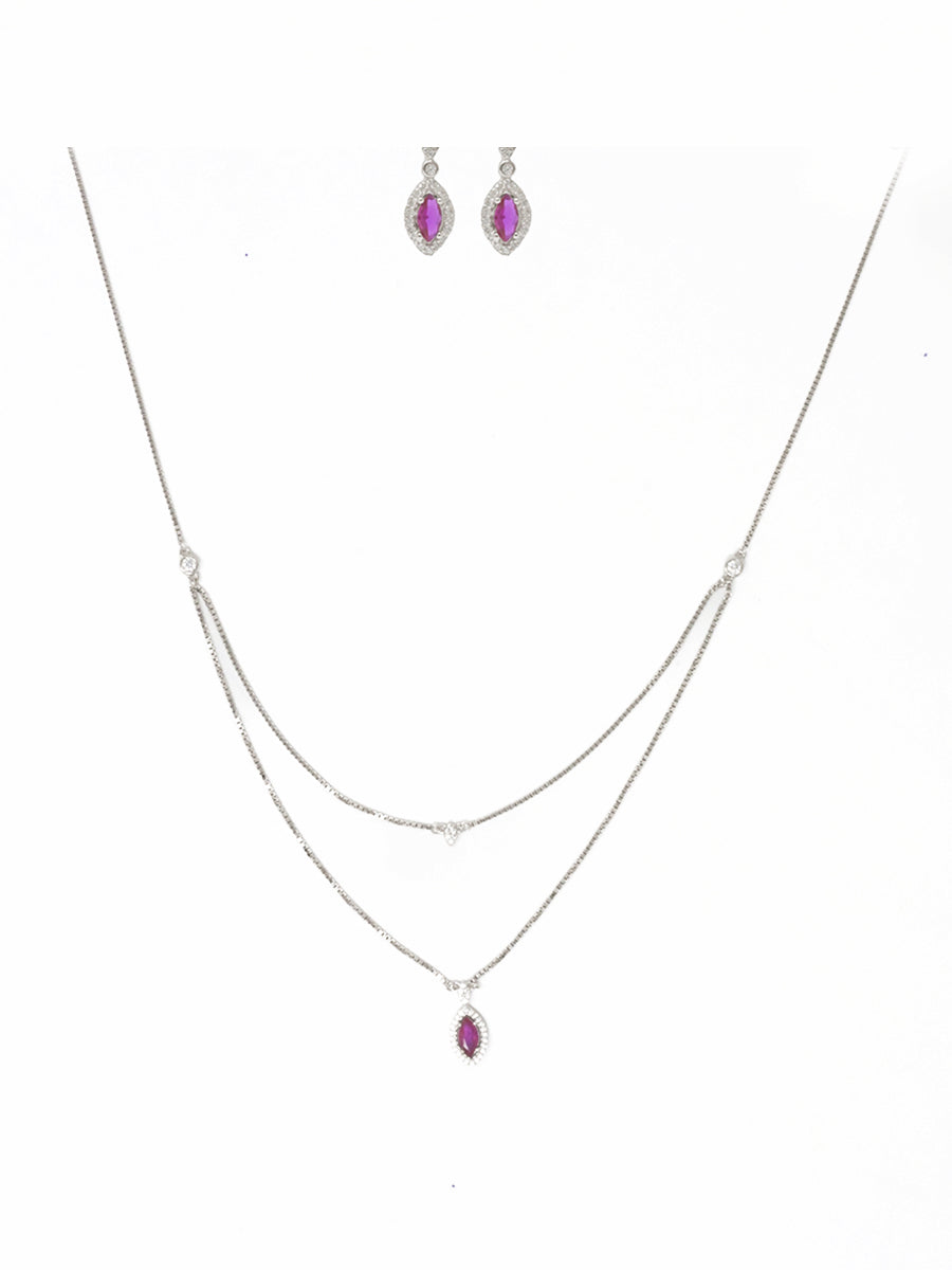Crimson Teardrop Elegance Set