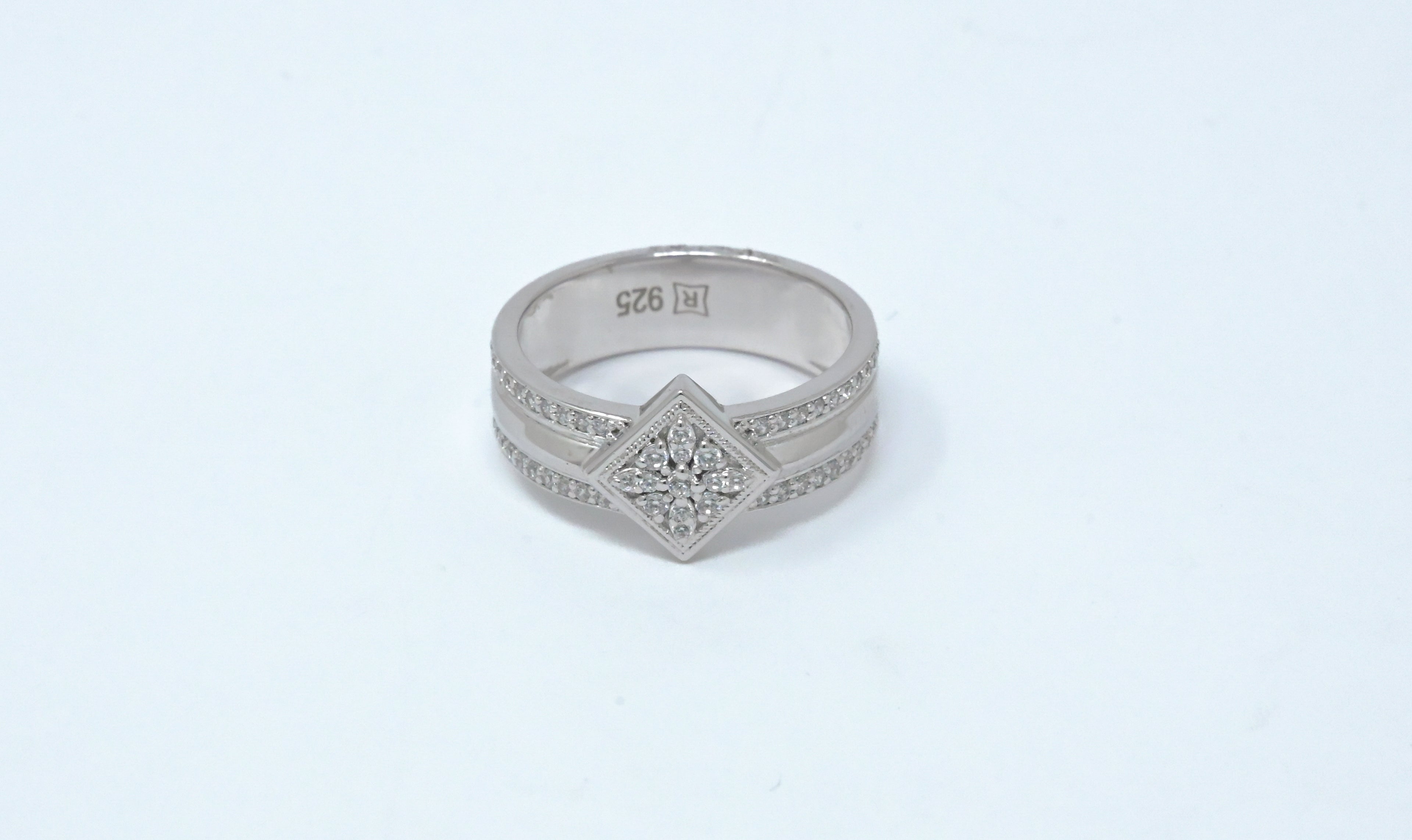 Starlight Zircon Cluster Ring