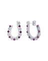 Aira Ruby Hoop Earrings