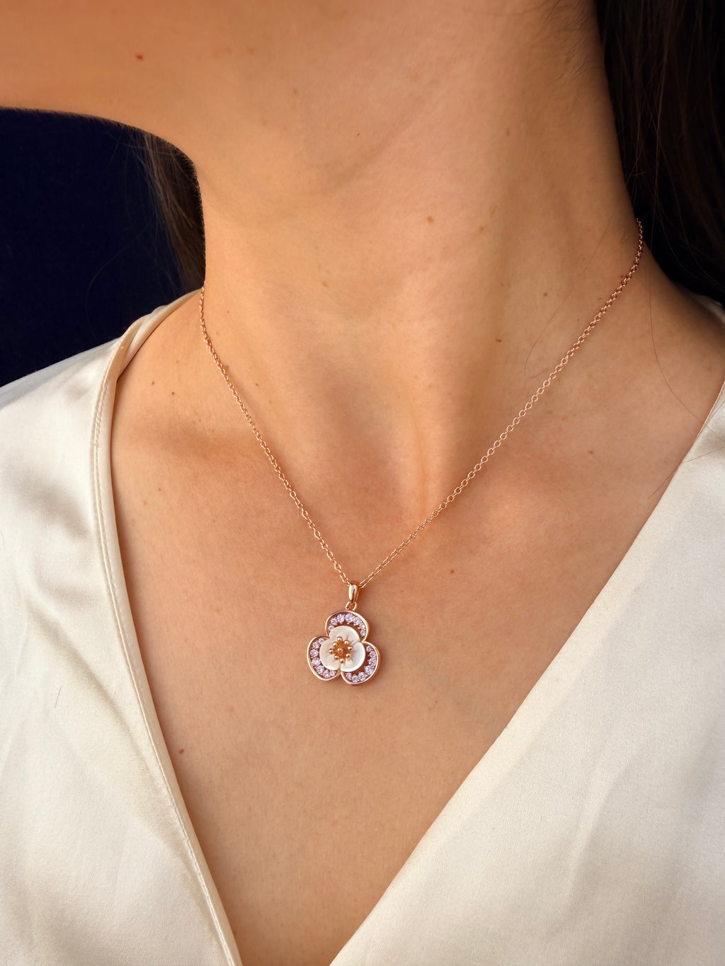 Blossom Halo Pendant Set
