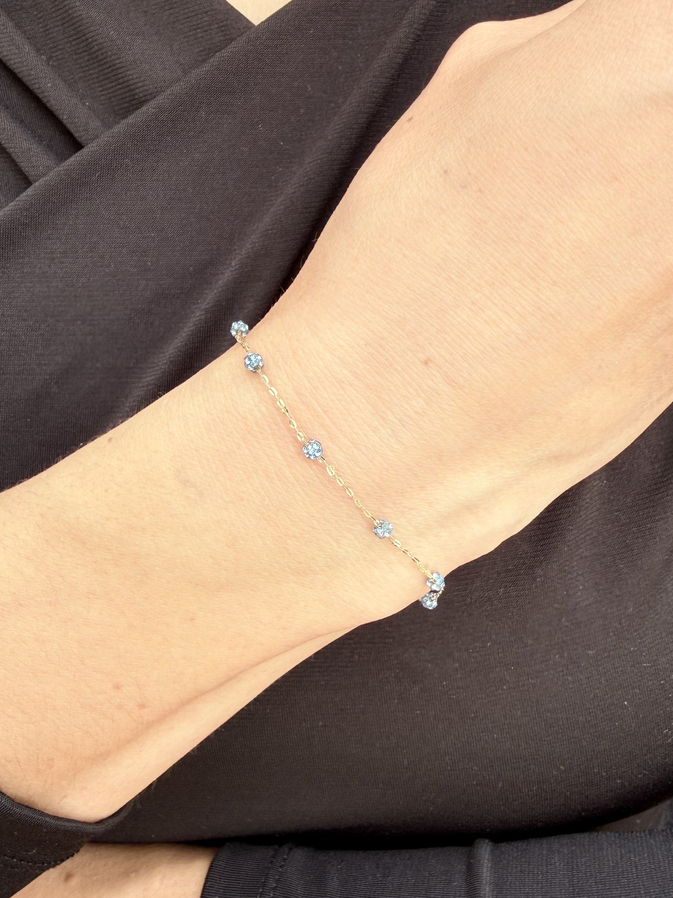 Azure Dainty Bead Bracelet