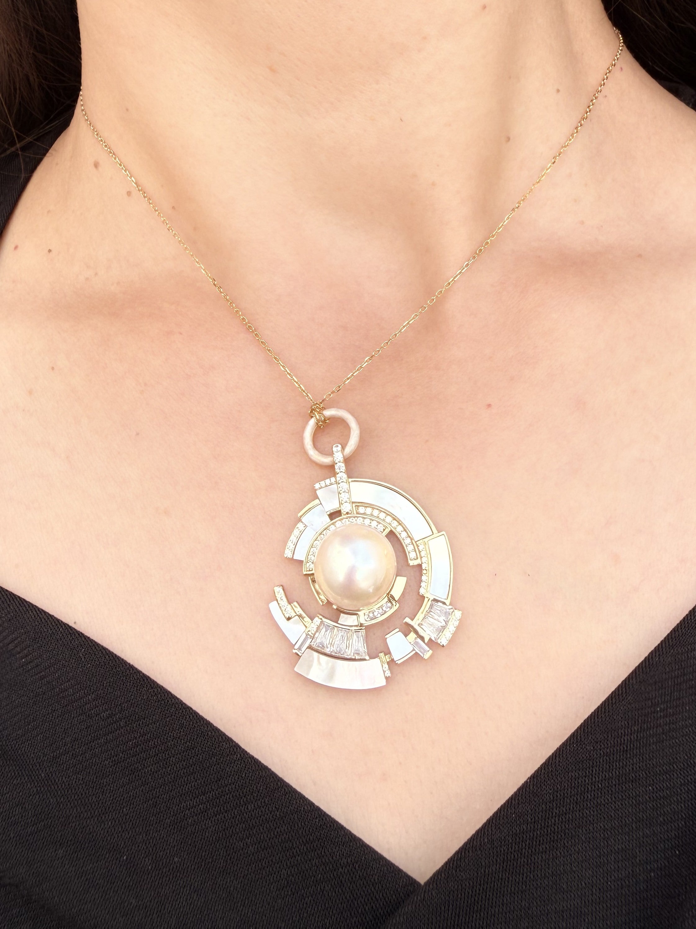 Celestia Pearl Statement Set