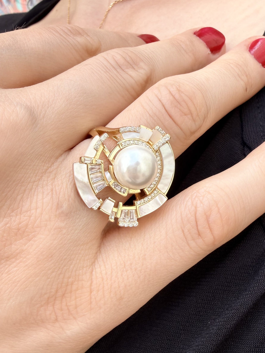 Celestia Pearl Statement Set