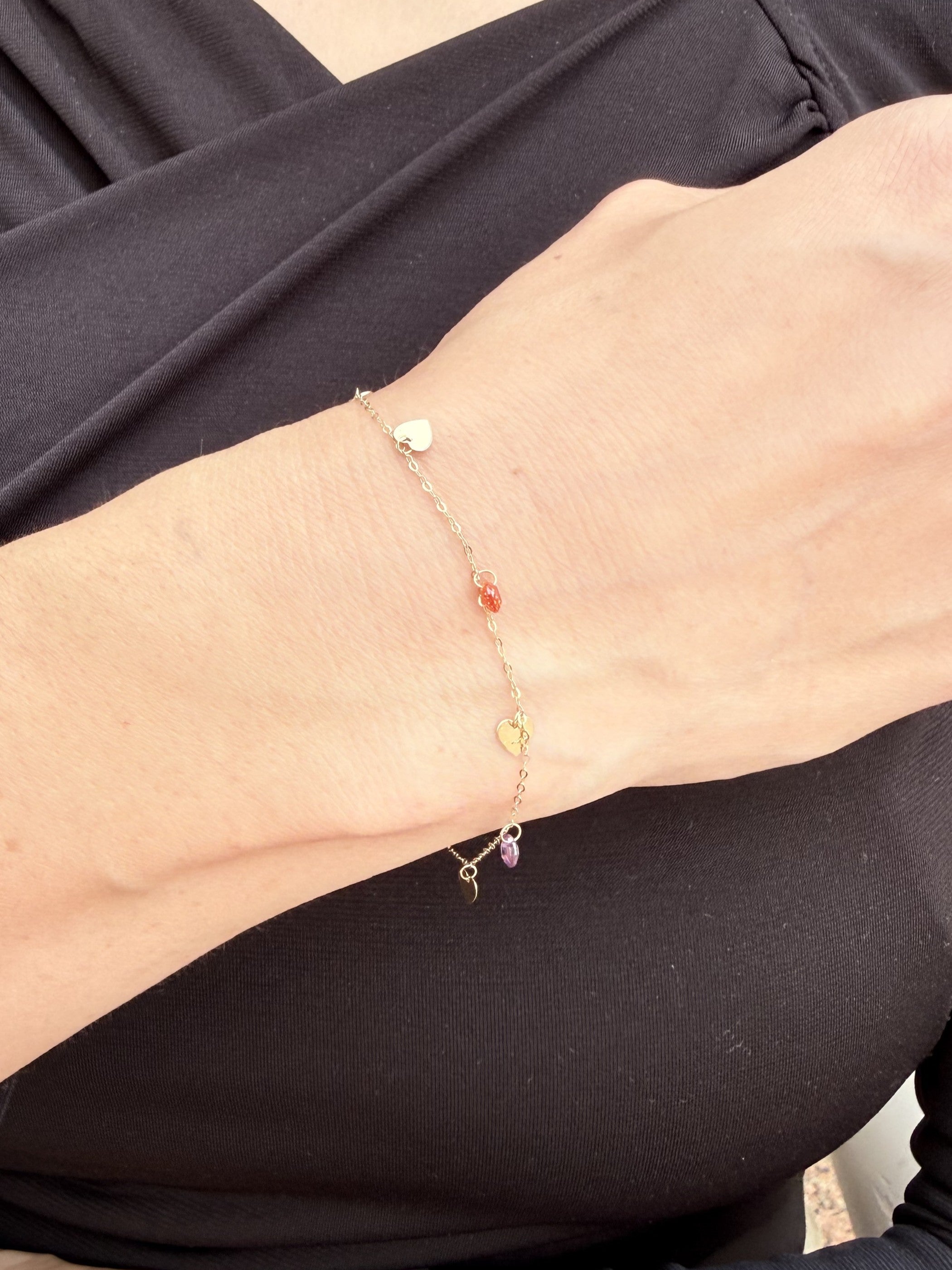Golden Heart Spark Bracelet