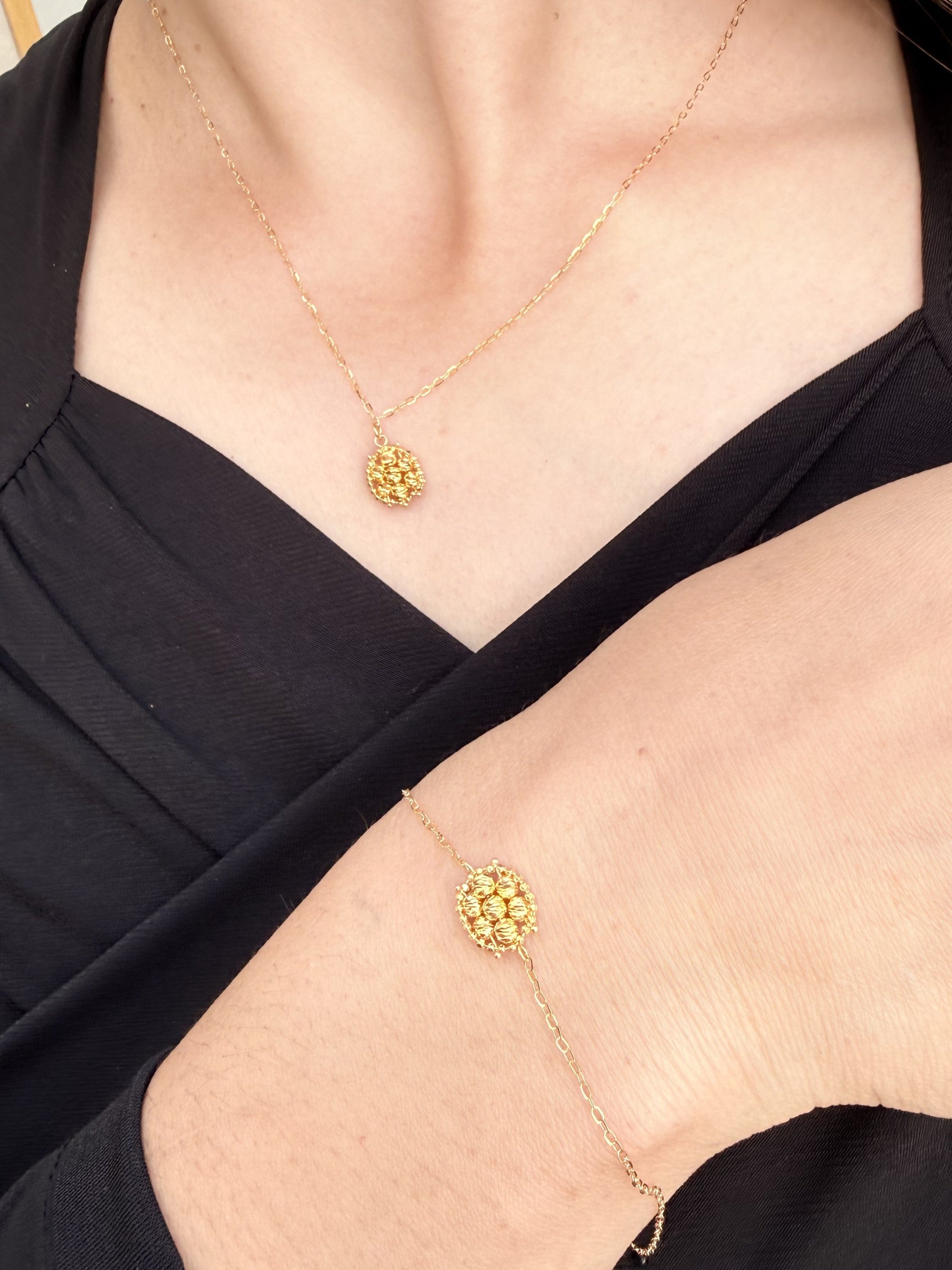 Golden Sunburst Charm Set