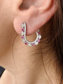 Aira Ruby Hoop Earrings