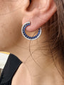 Qamar Sapphire Hoop Earrings
