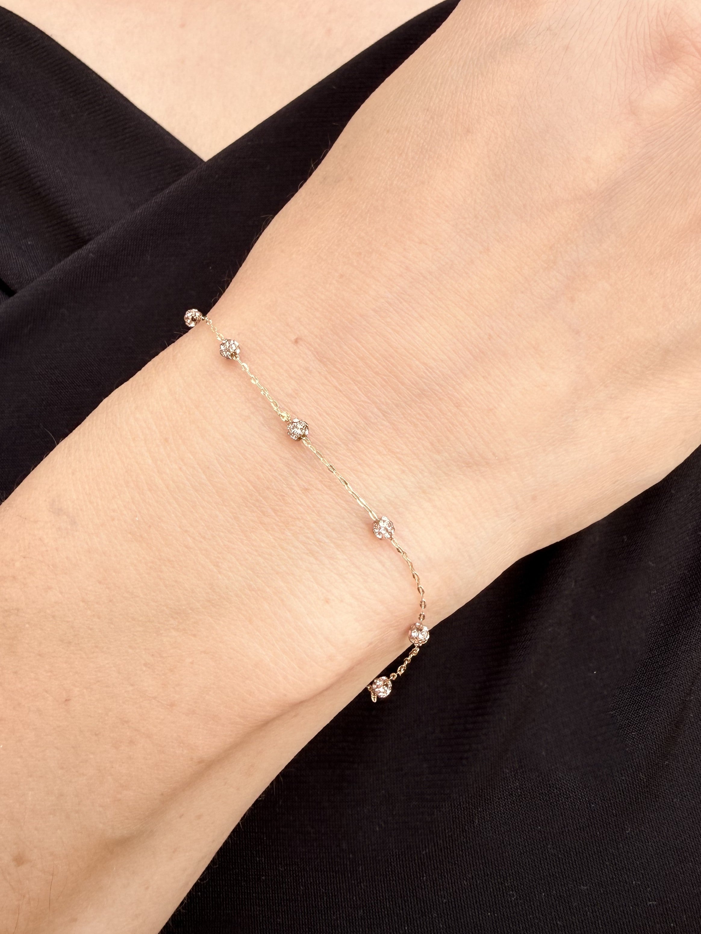 Mocha Dainty Bead Bracelet