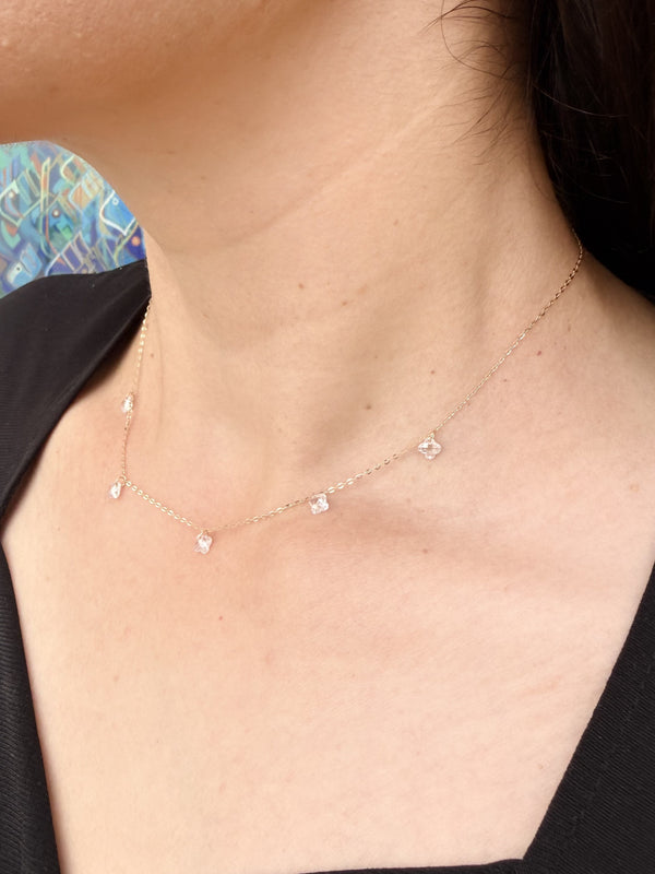 Square zircon Necklace