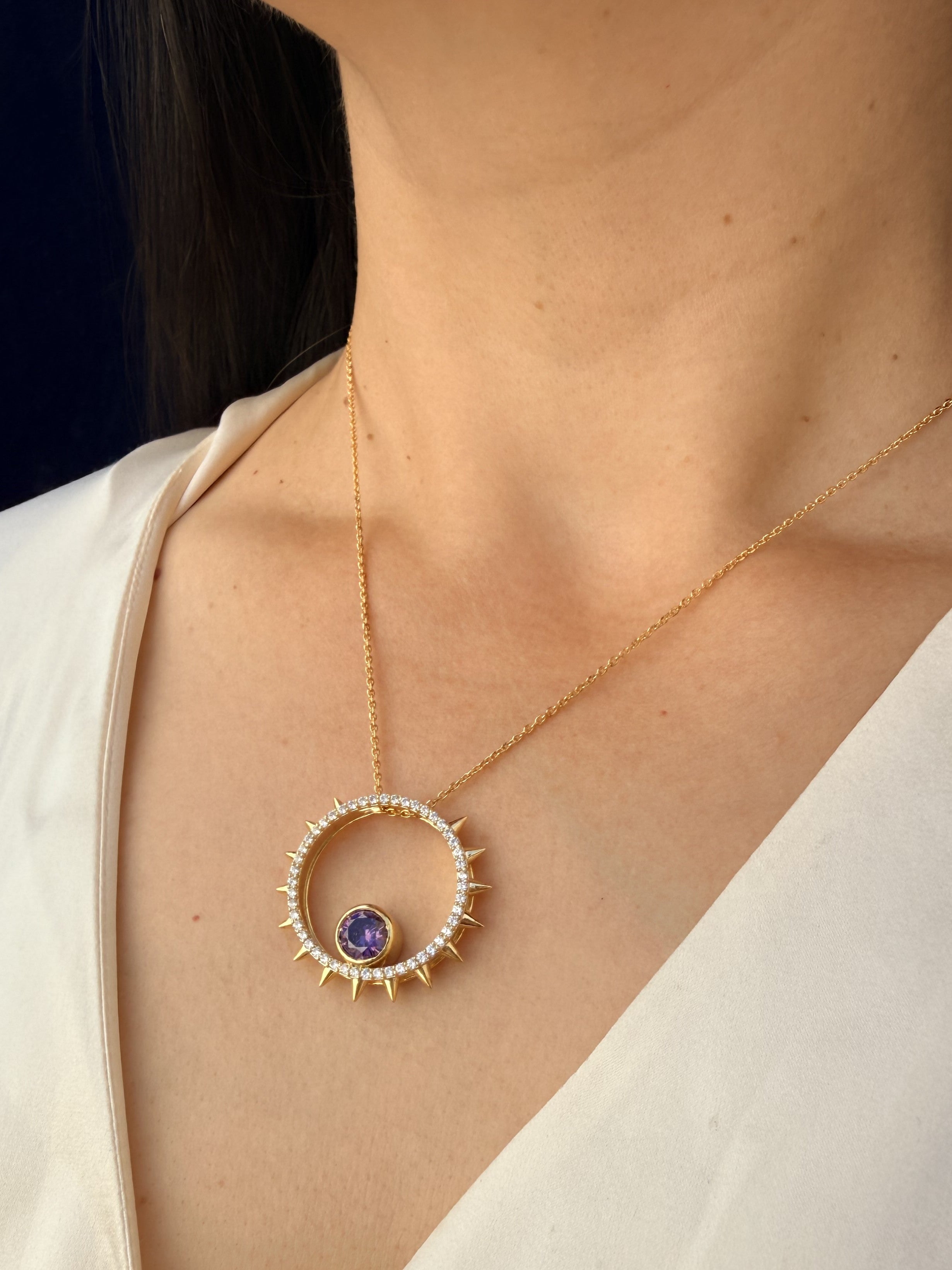 Amethyst Pendant Necklace