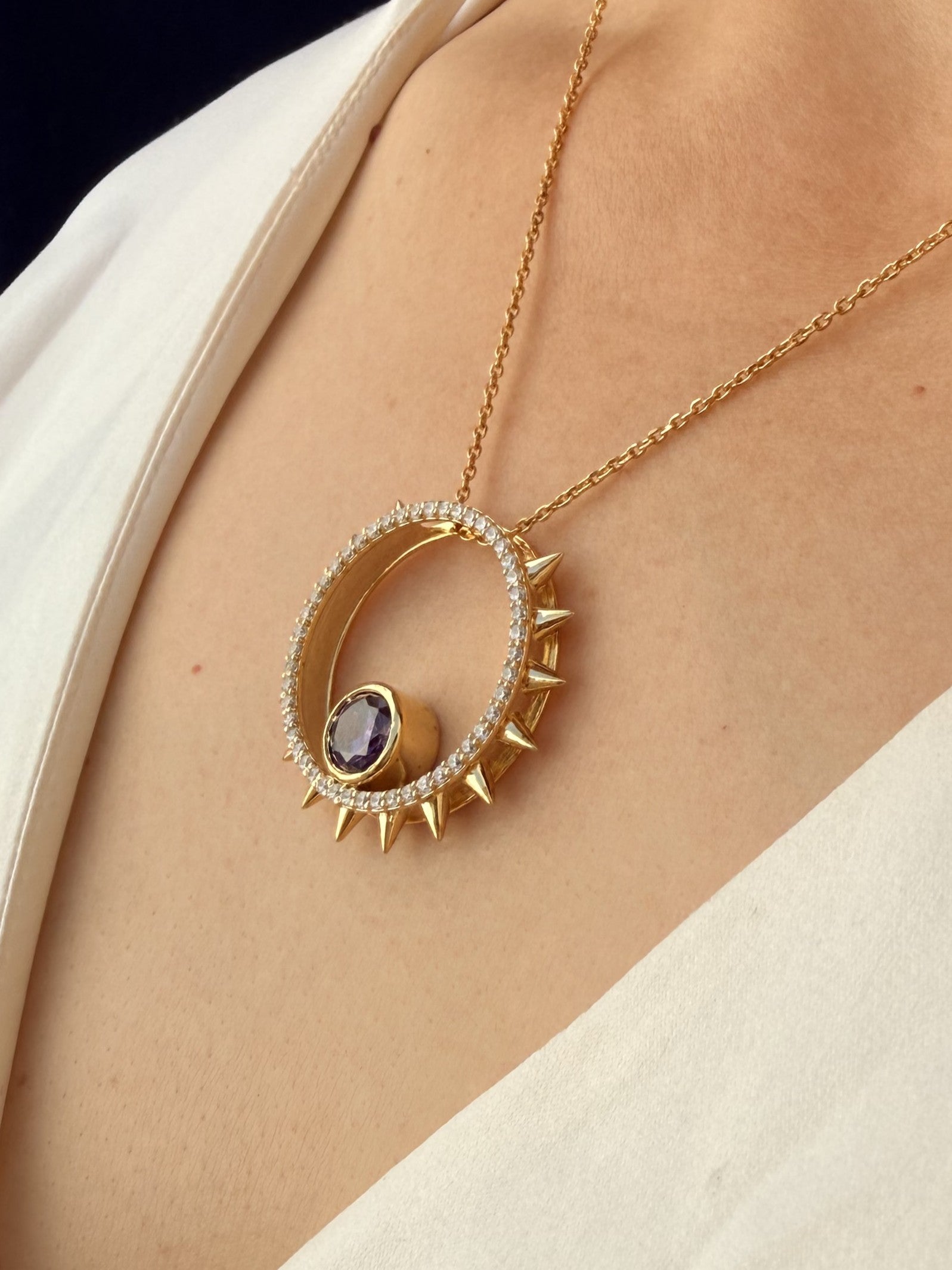 Amethyst Pendant Necklace