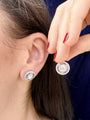 Noor Halo Pendant & Stud Earrings Set
