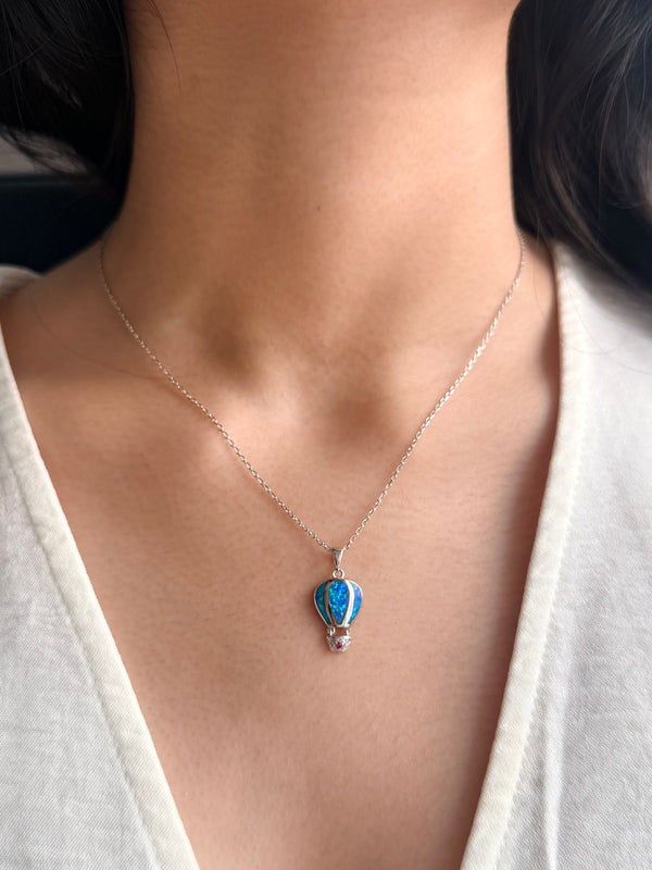 Hot Air Balloon Pendant Necklace