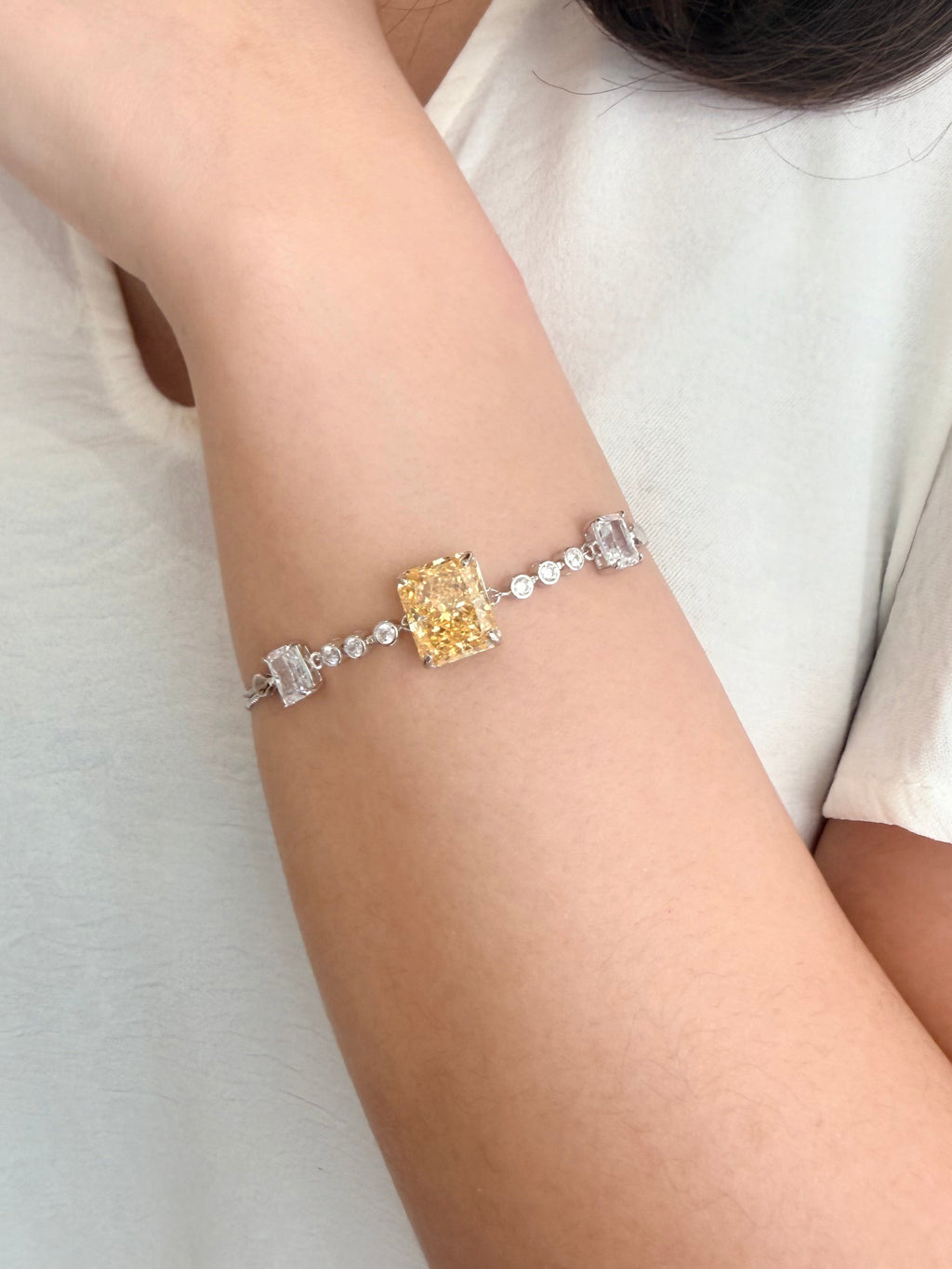 Citrine Statement Tennis Bracelet