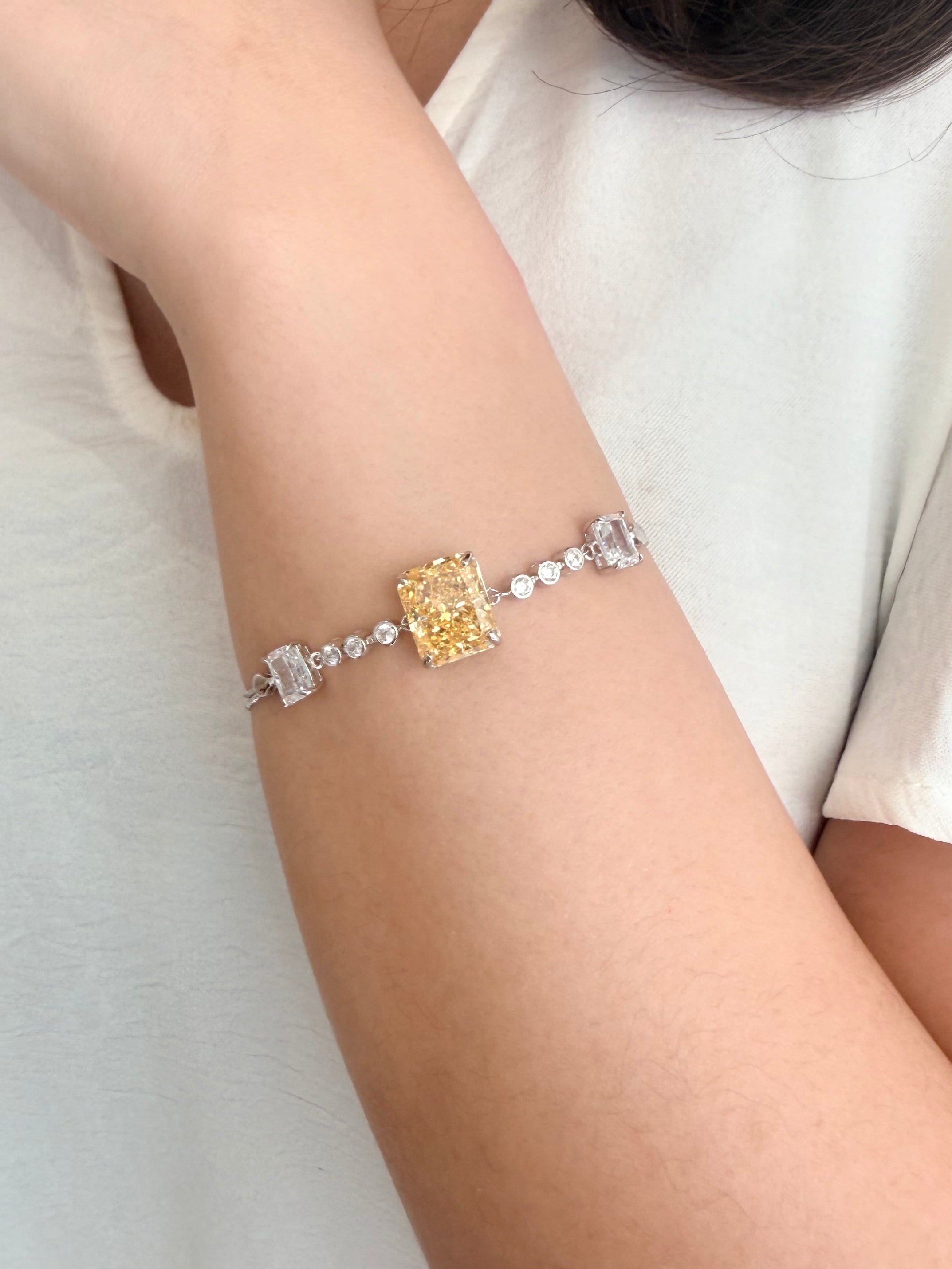 Citrine Statement Tennis Bracelet