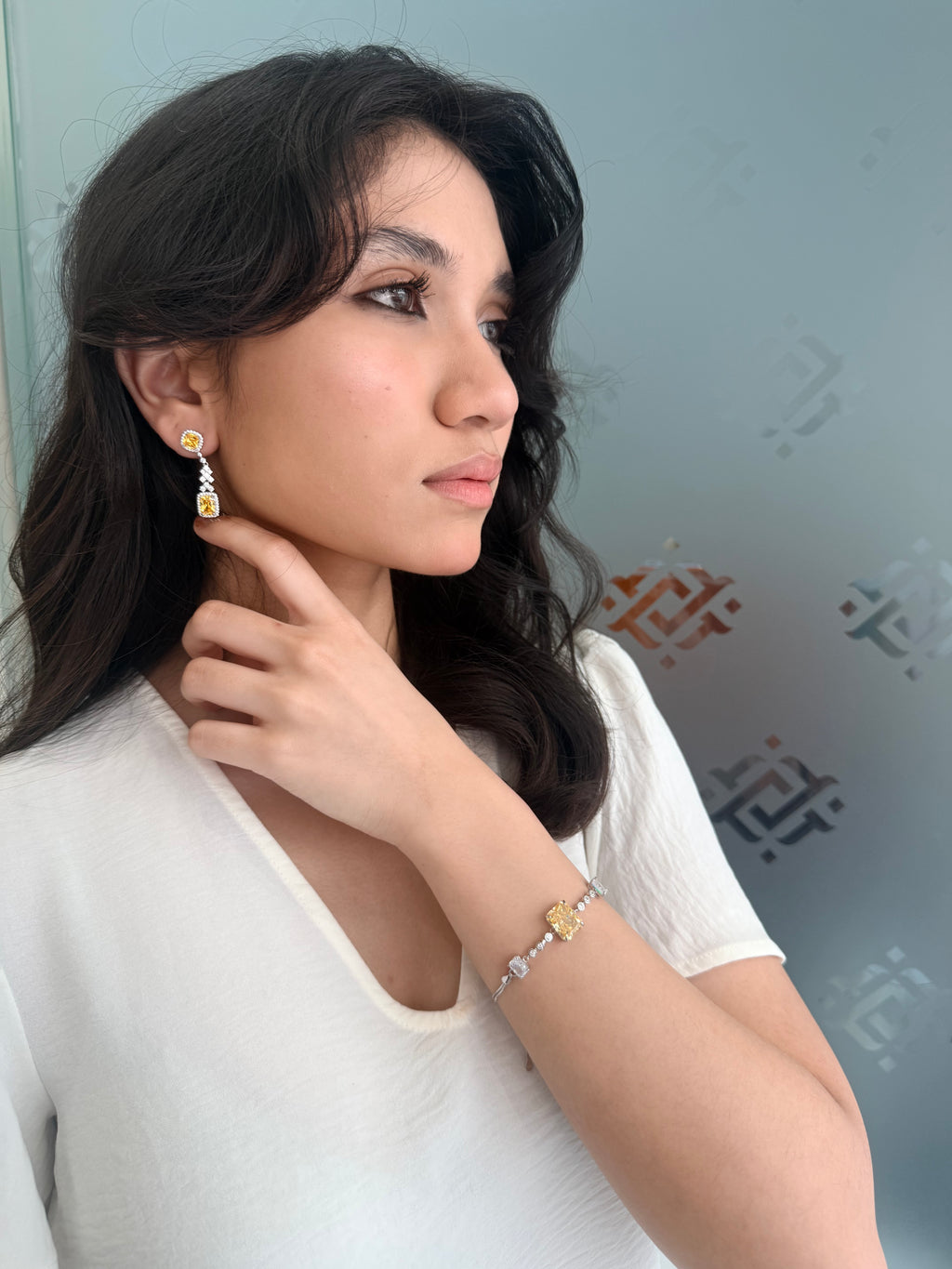 Citrine Statement Tennis Bracelet