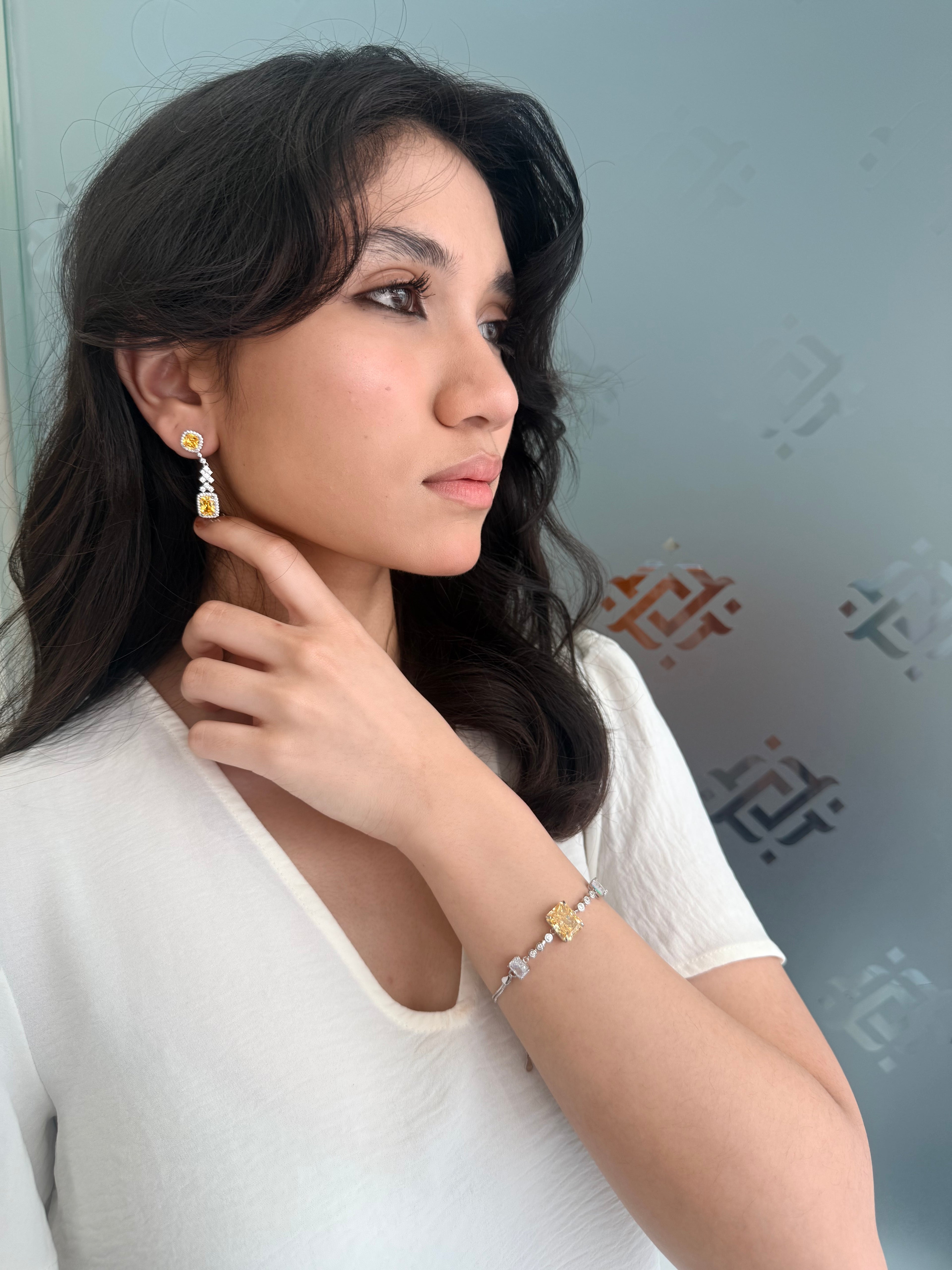 Citrine Statement Tennis Bracelet