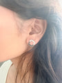 Black Enamel Stud Earrings