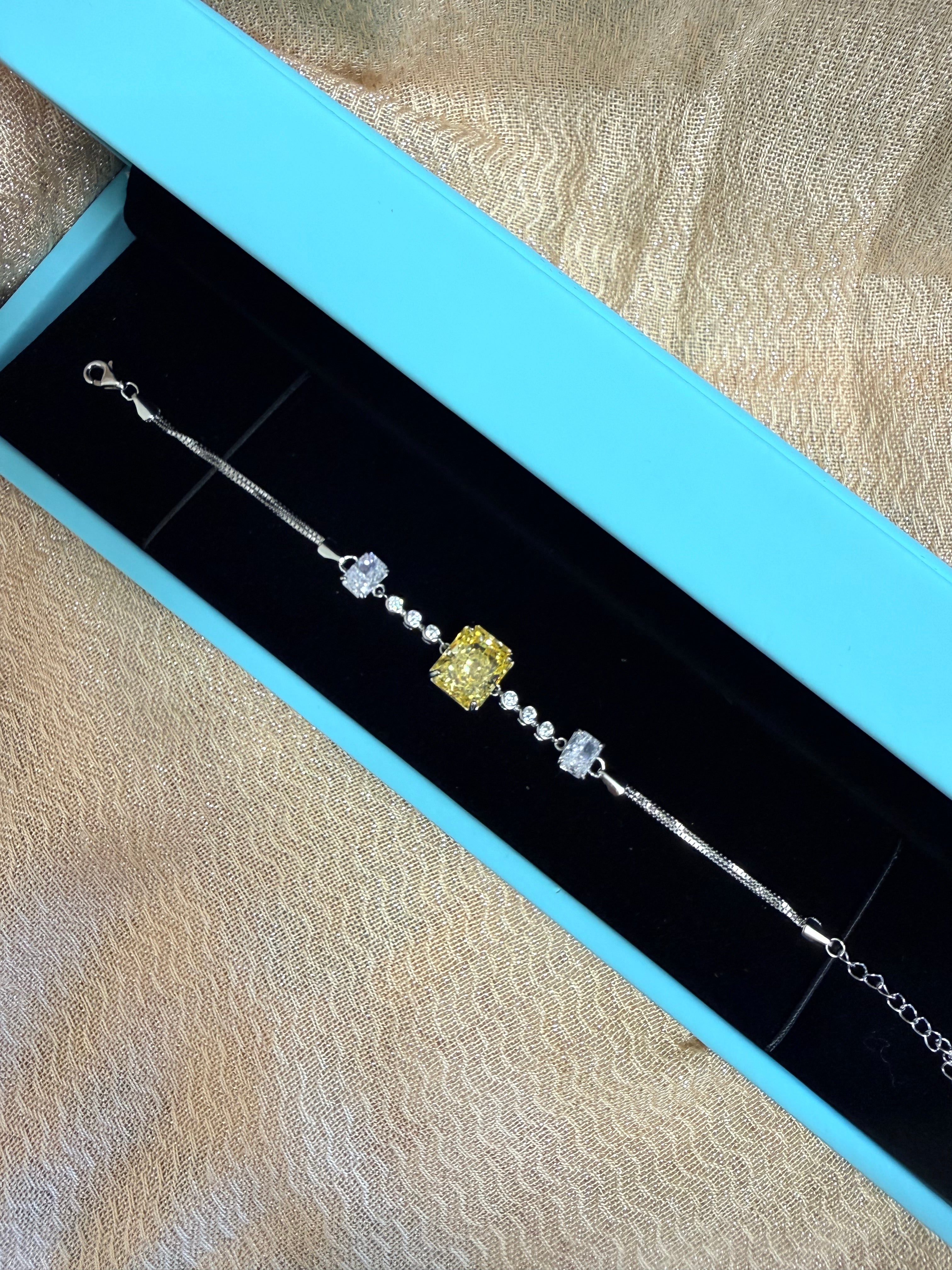 Citrine Statement Tennis Bracelet