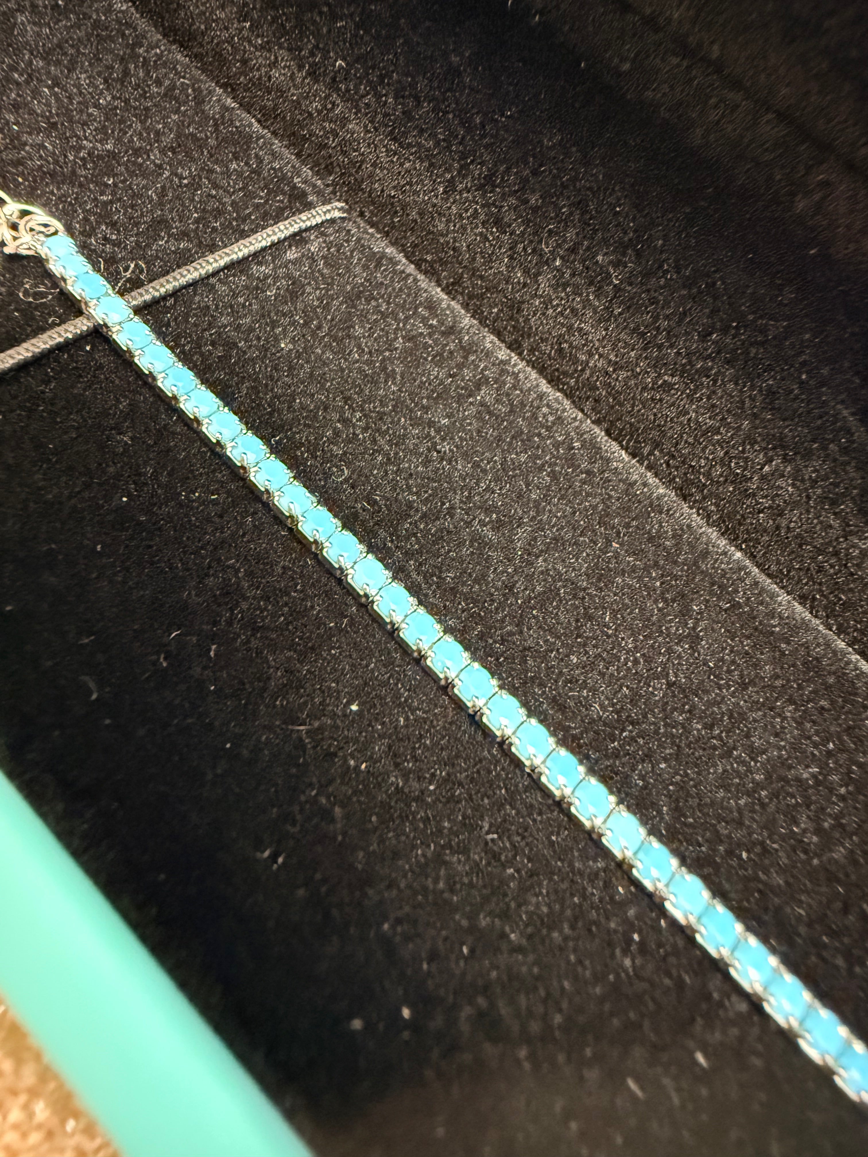 Feroza Blue Tennis Bracelet