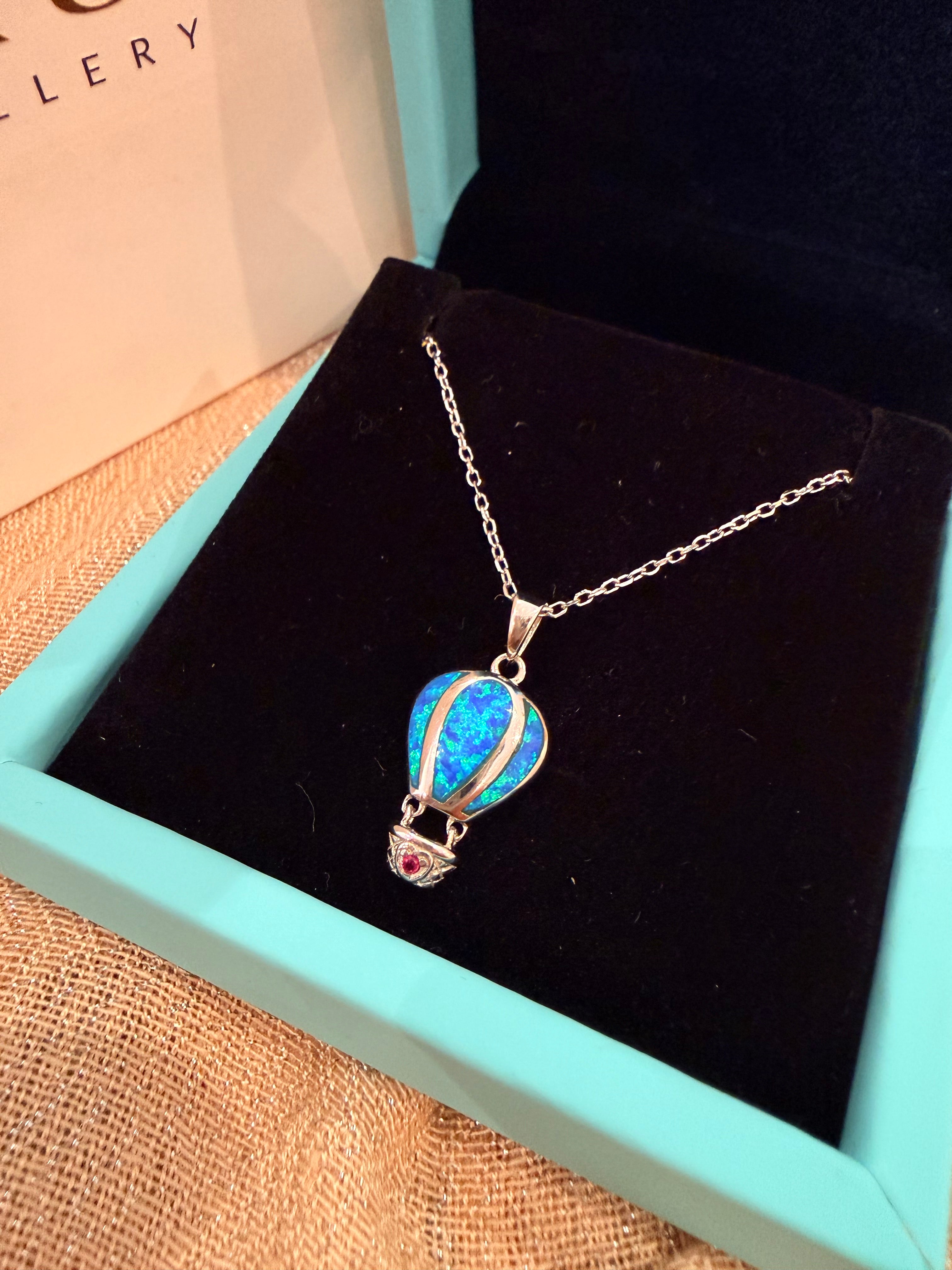 Hot Air Balloon Pendant Necklace