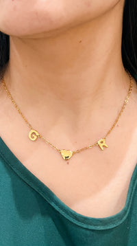 Initial & Heart Custom Necklace