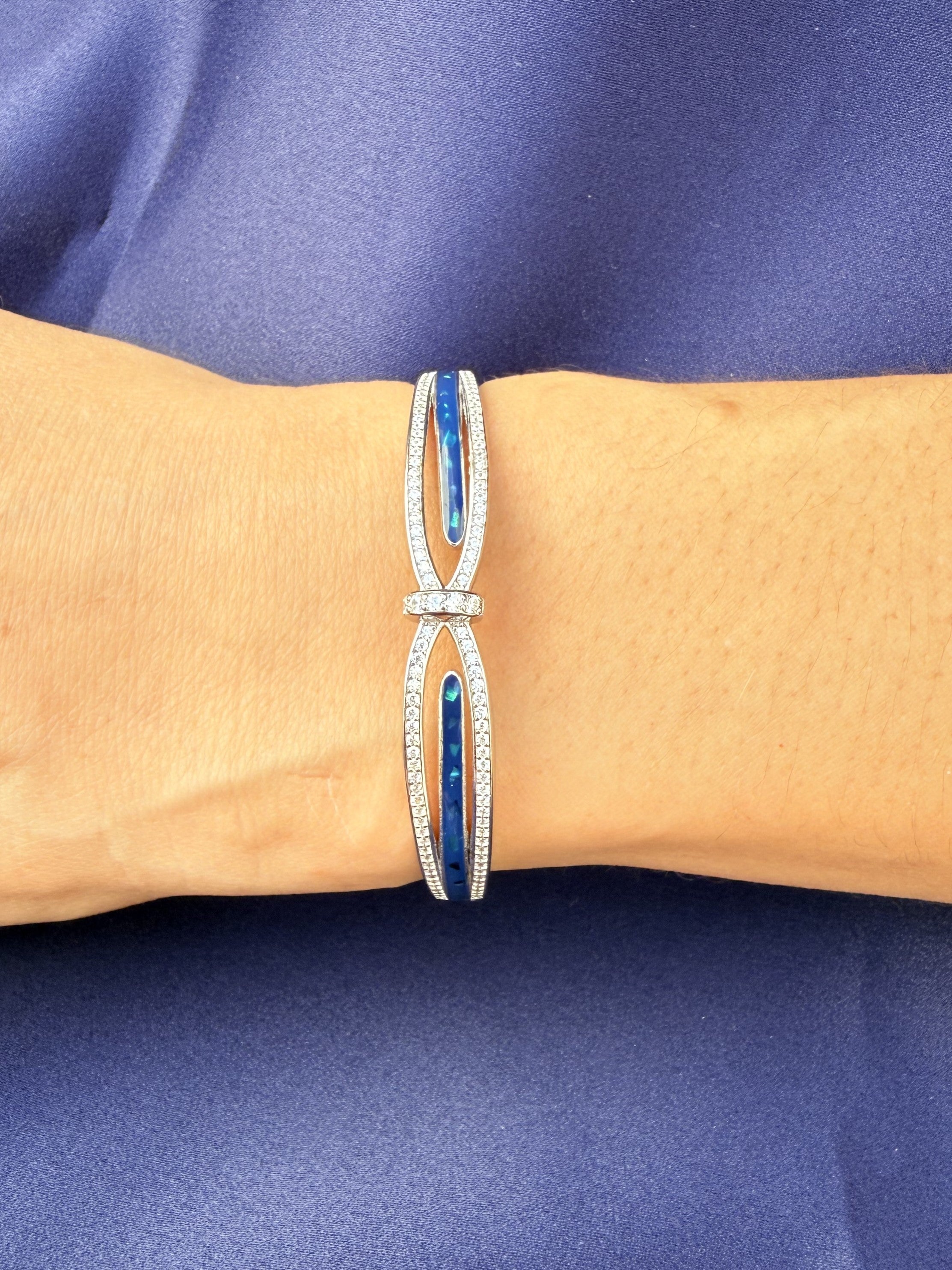 Midnight Opal Elegance Cuff