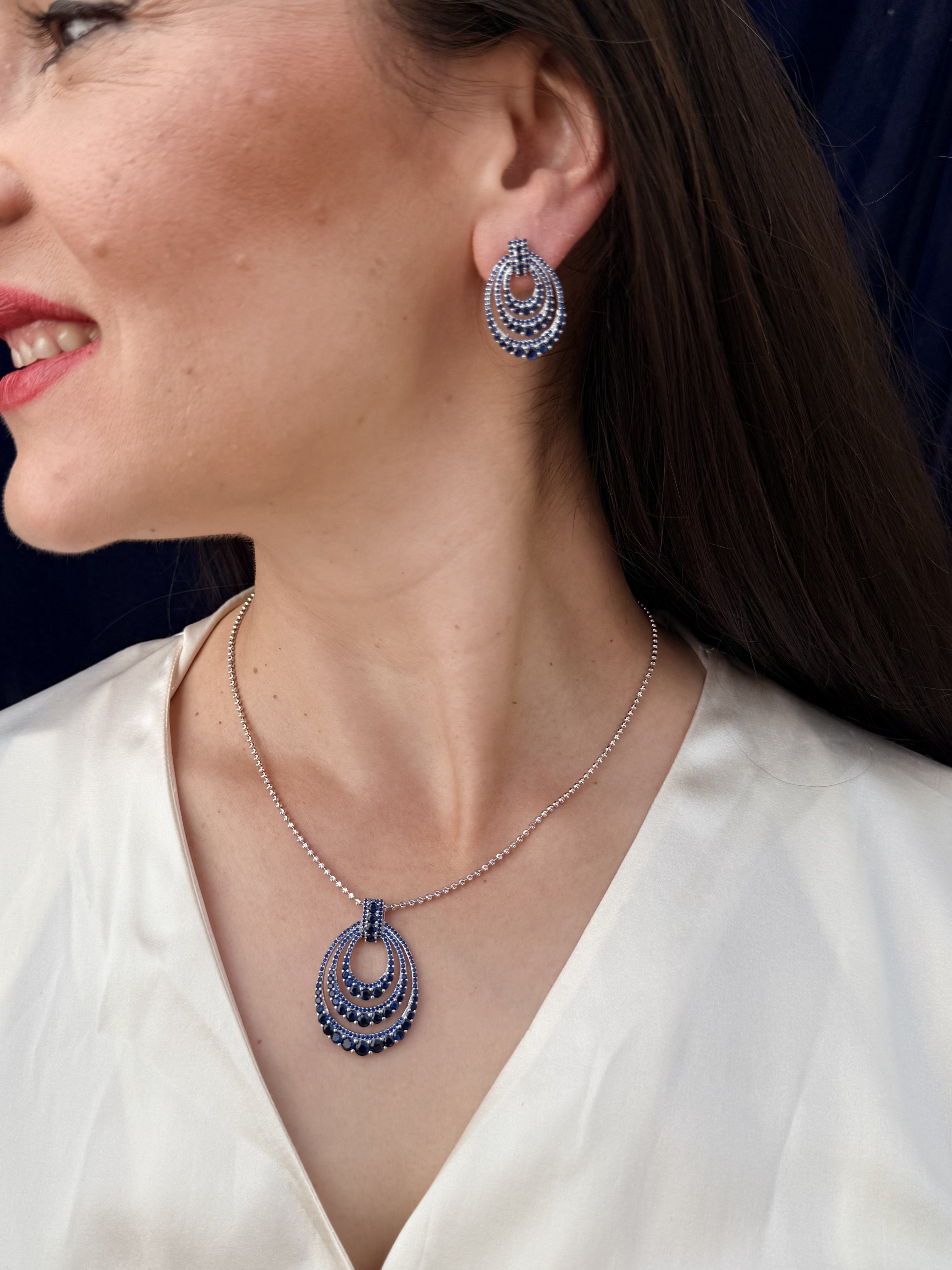 Midnight Sapphire Arc Set