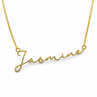 Flowy font name necklace with chain