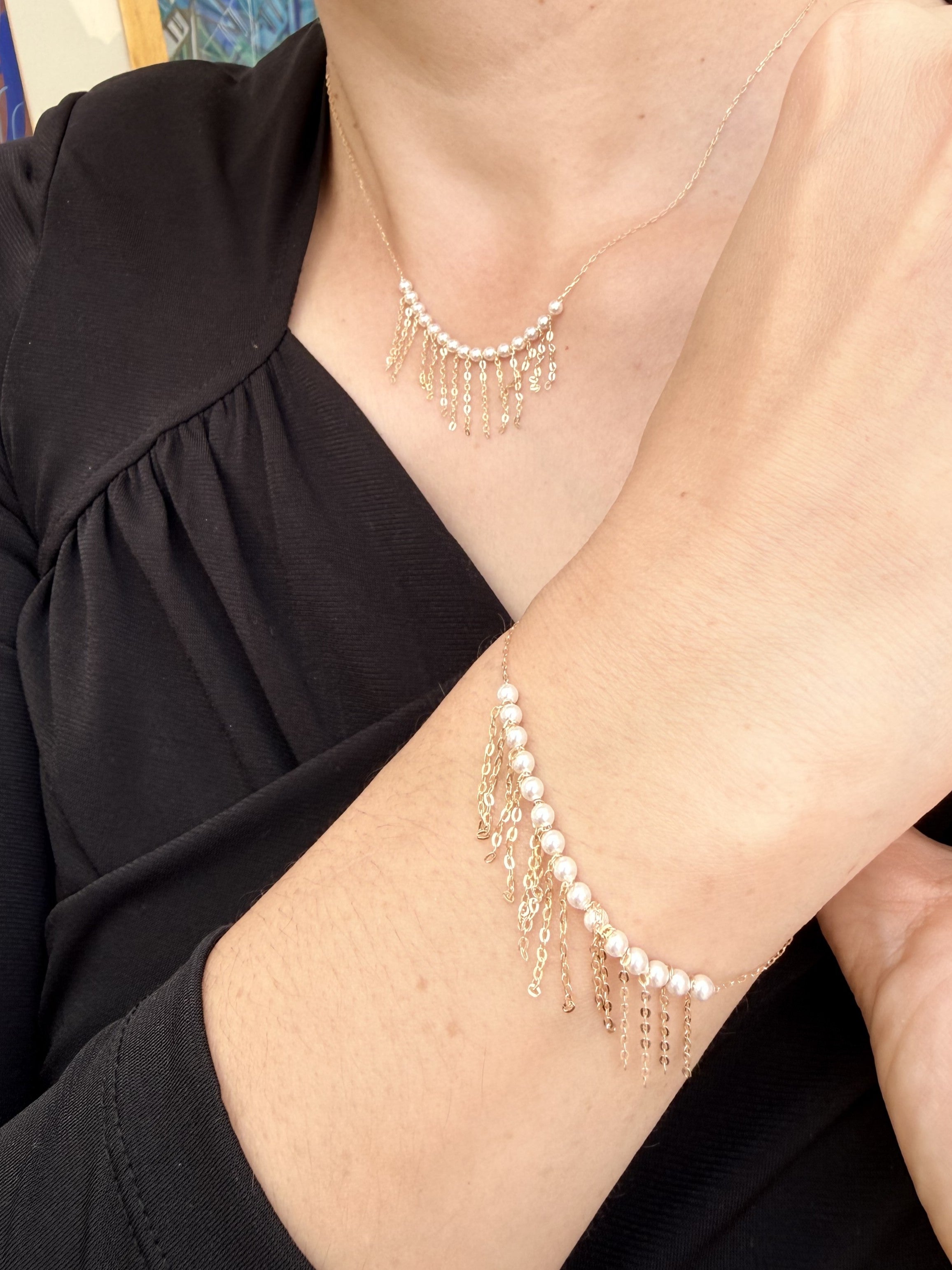 Pearl Fringe Elegance Set