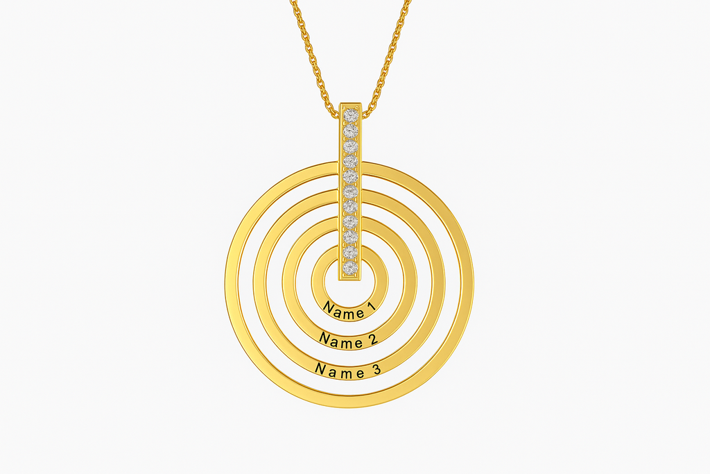 Three rings name necklace (only pendant)