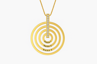 Three rings name necklace only pendant
