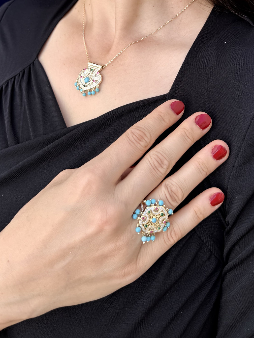 Turquoise Heart Heritage Set