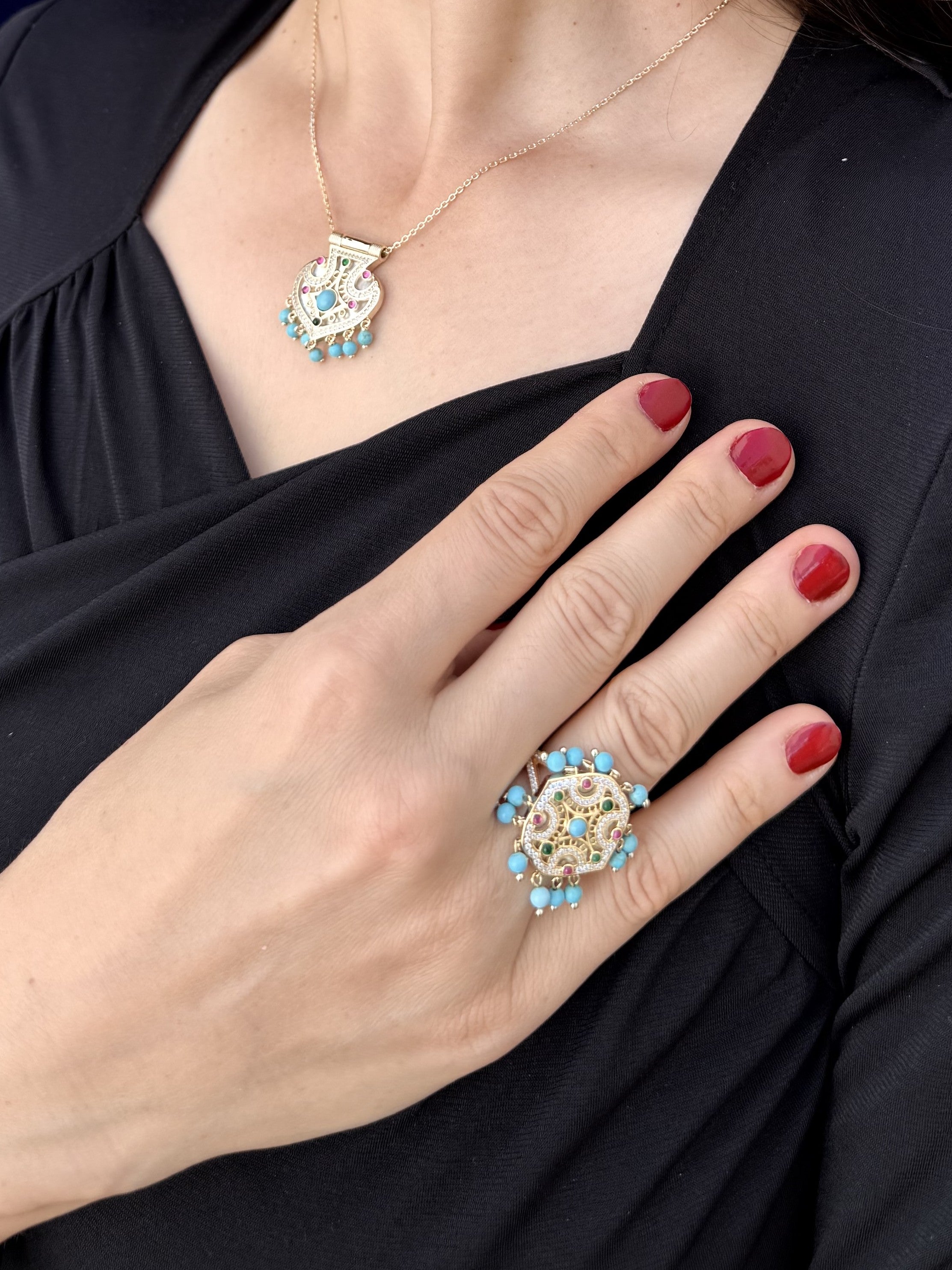 Turquoise Heart Heritage Set