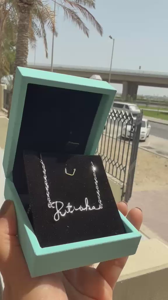 Name necklace with chain