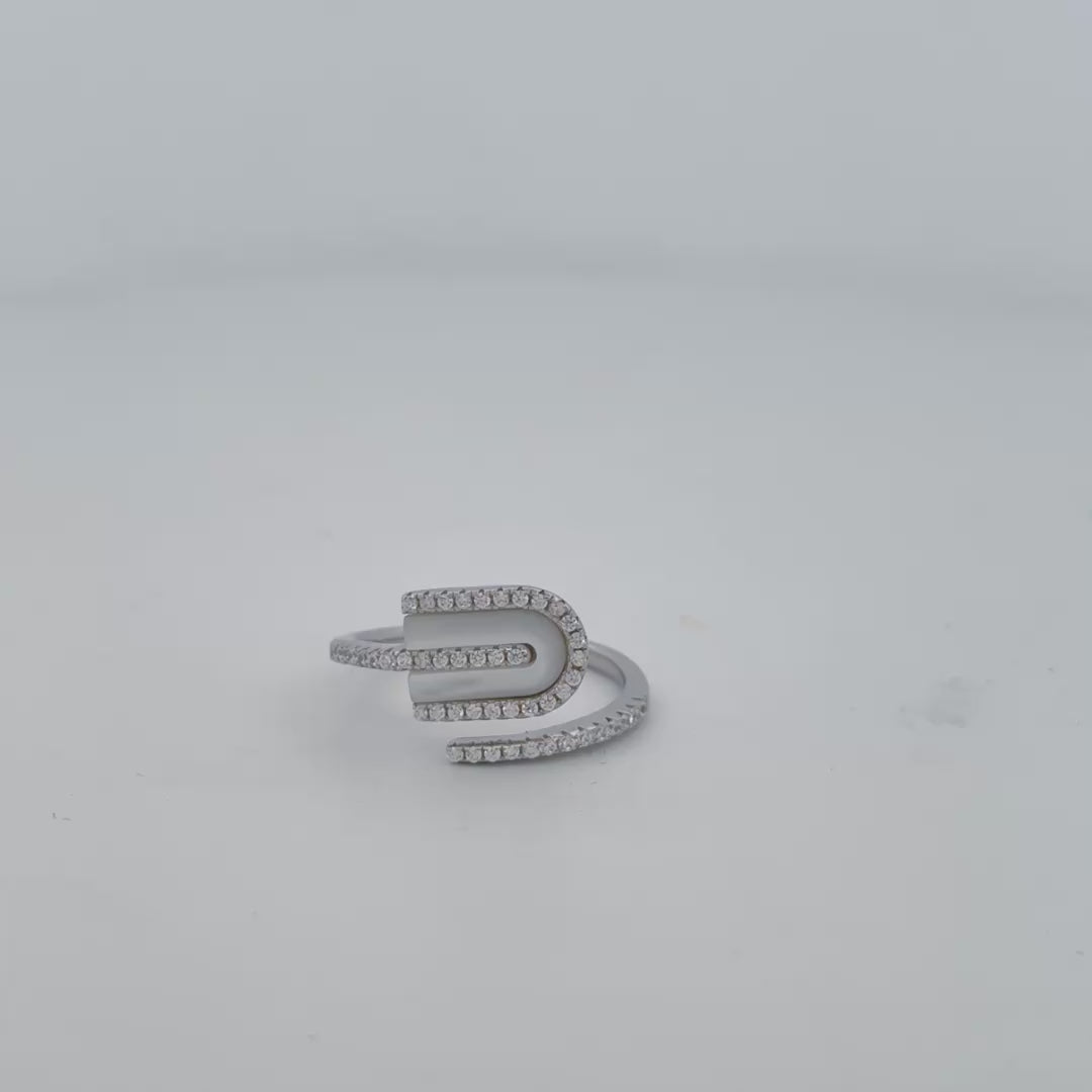 U-Link Silver Open Ring & Cuff Set